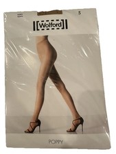 Wolford Poppy Tights Small Sahara/Blue New In Sealed Pack