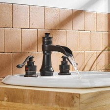8 in. Bathroom Faucet Waterfall Widespread in Oil Rubbed Bronze BWE New Open Box