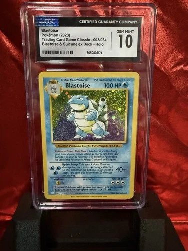 2023 Pokémon TCG Classic Blastoise #003/034 Holo Rare – CGC 10 GEM mint