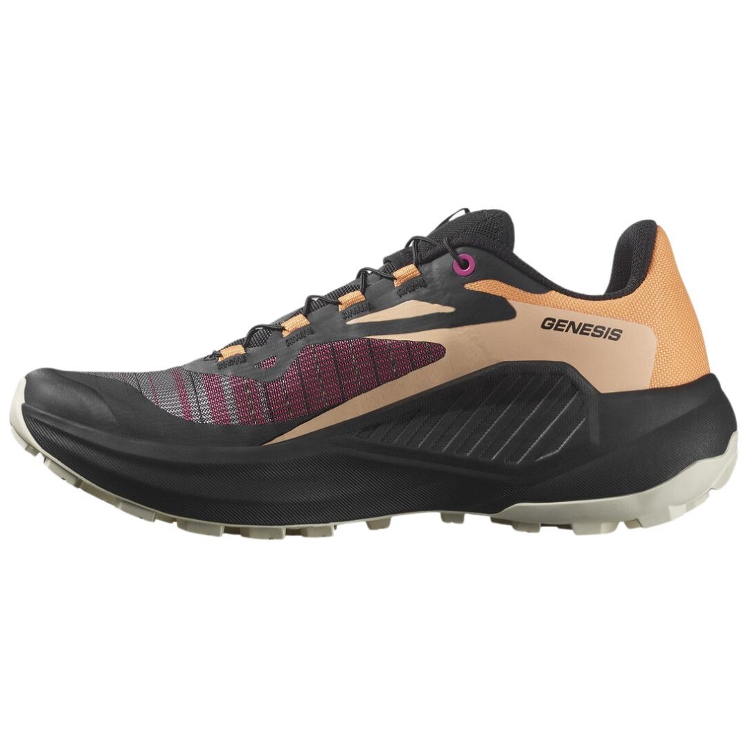 Salomon Genesis Scarpe da Trail Running Donna Nero Mandorla W10