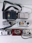 Lot of 7 Digital Cameras Nikon Sony Kodak for Parts or Repair