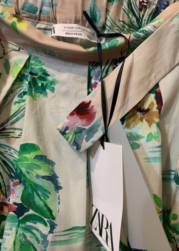 NWT ZARA GIRLS TROPICAL PRINT FRONT POCKET HEART BUCKLE SKIRT SIZE 10 $35.90 - Picture 8 of 12