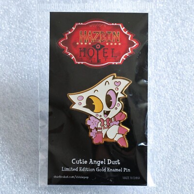 Hazbin Hotel Cutie Angel Dust Limited Edition Gold Enamel Pin