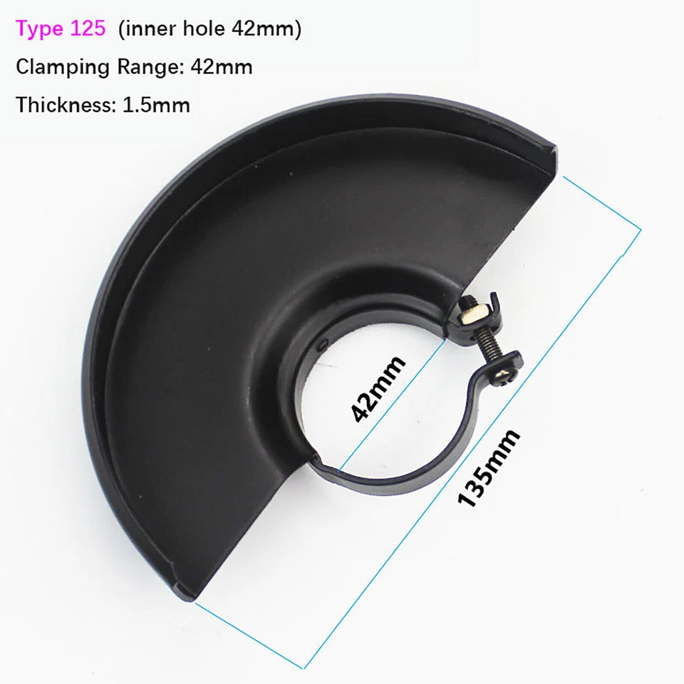 100/115/125/150/180/230 Halbrunde Staubschutzhaube Metall Winkelschleifer Schutz - Bild 4 von 4