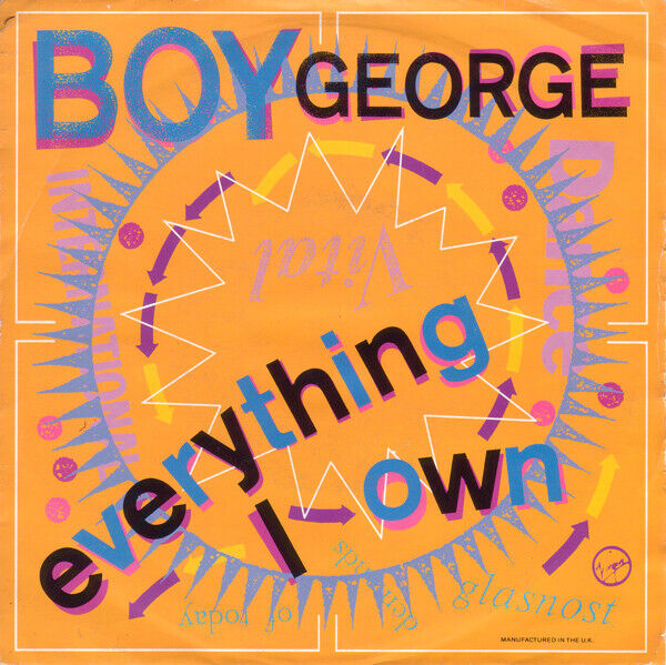 Boy George - Everything I Own - Used Vinyl Record 7 - K11757z
