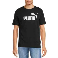 PUMA Men's Black Essential Logo Tee Shirt Size Small