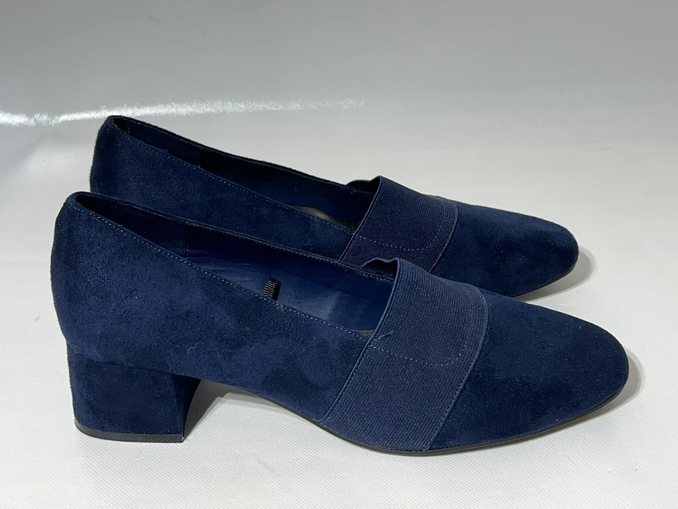 East 5 GRAYSON женщин размер 11 M блок каблук насосы темно-синий новый - Изображение 2 из 4