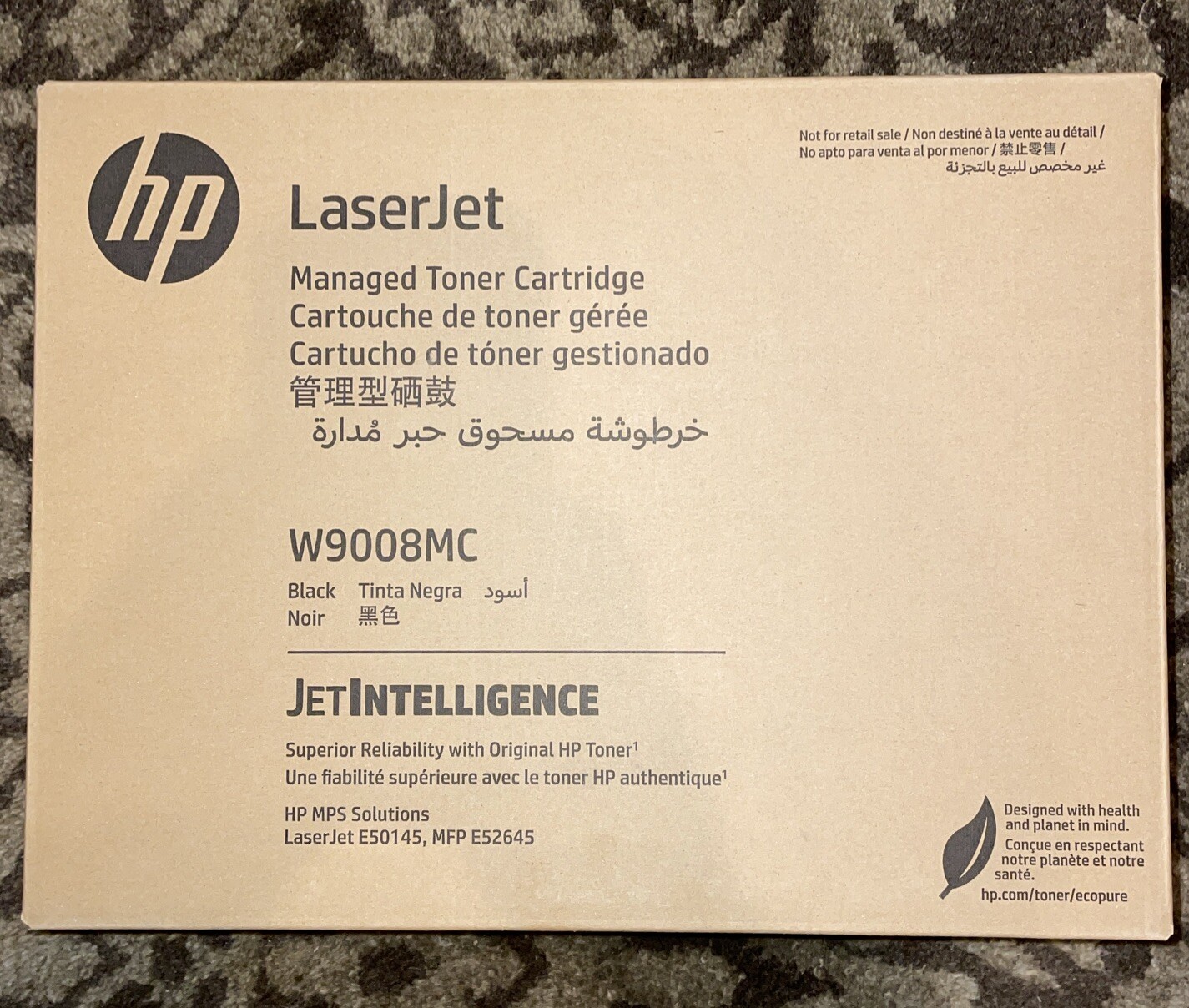 Genuine HP LaserJet E50145 MFP E52645 Black Managed Toner Cartridge W9008MC eBay