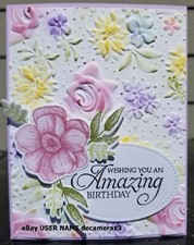 HAPPY BIRTHDAY HANDMADE CARD KIT, STAMPIN' UP COUNTRY FLORAL, PAINTED SEASONS