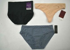 Lot Of 3 Womens Underwear Solid Multicolor Stretch Mixed Cuts NWT S S/M