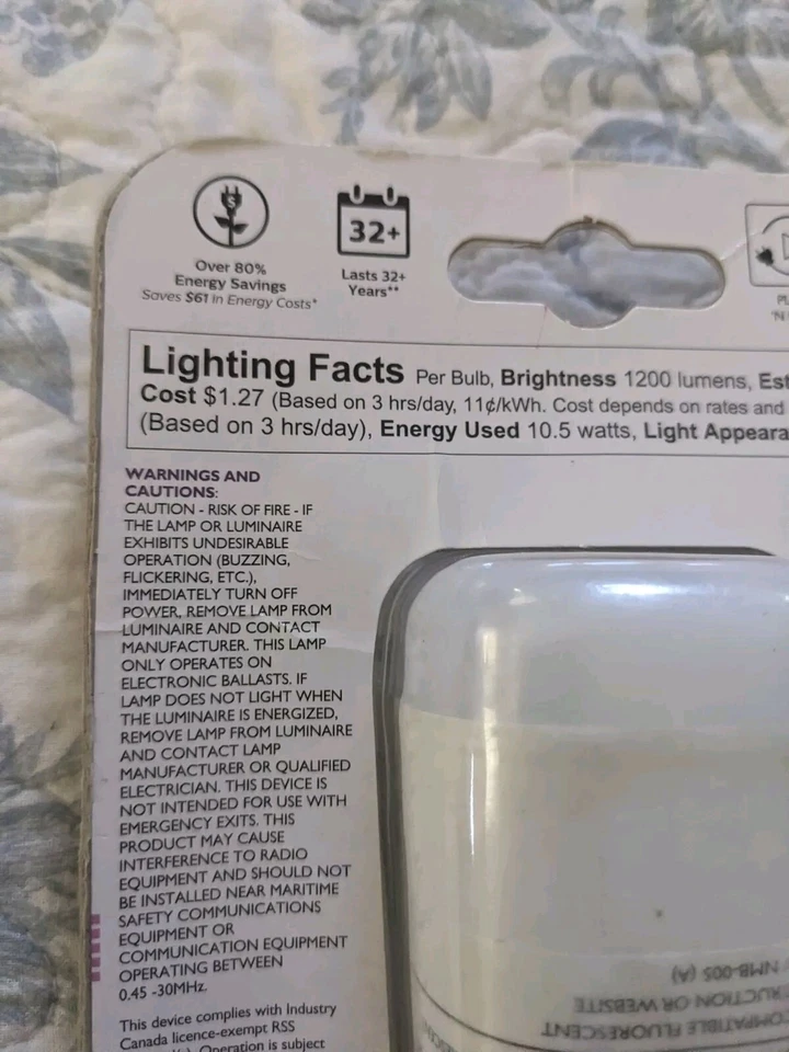 Philips PL-C / PL-T 26w 10.5w LED Soft White Dimmable 4Pin Light Bulb 9290013884 - Image 4 of 4