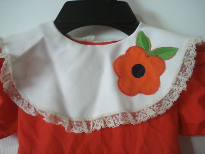 fitted lace wedding dress Scalloped Collar Tea Dress-Poppy Red main image 1