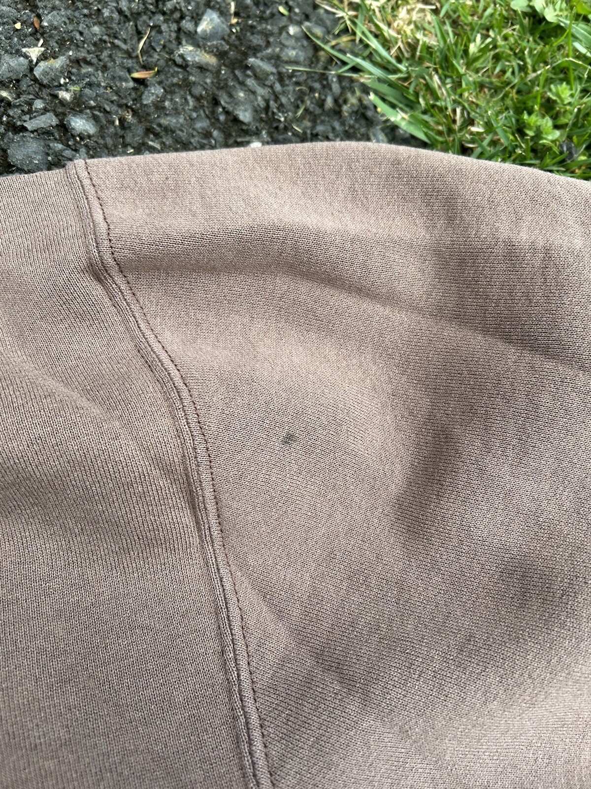 VTG 90s RUSSELL ATHLETIC Mocha Brown FADED distressed Crewneck Sweatshirt L