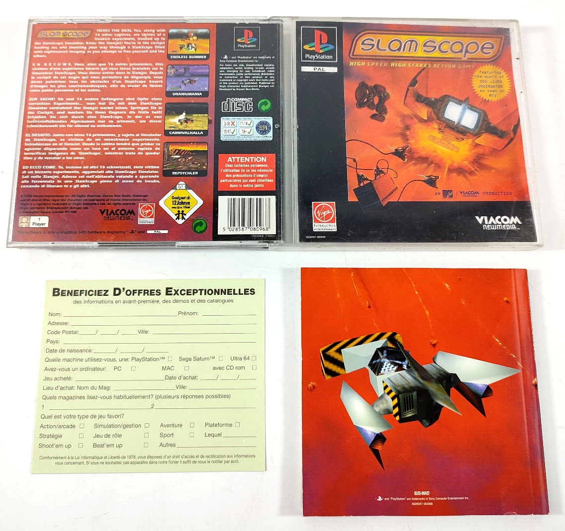 Jeu PS1 Slam Scape - Version Française - Avec Notice - Bon état - Envoi Rapide
