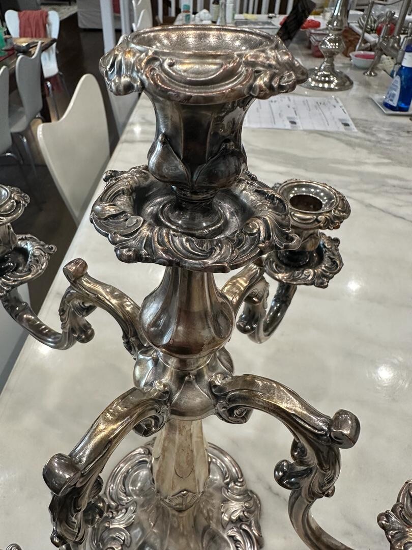 稀少 ビンテージReed&Bartonリード＆バートン ケーキキャンドルホルダー Reed & Barton Silver-plated Circus Birthday Candle Holders