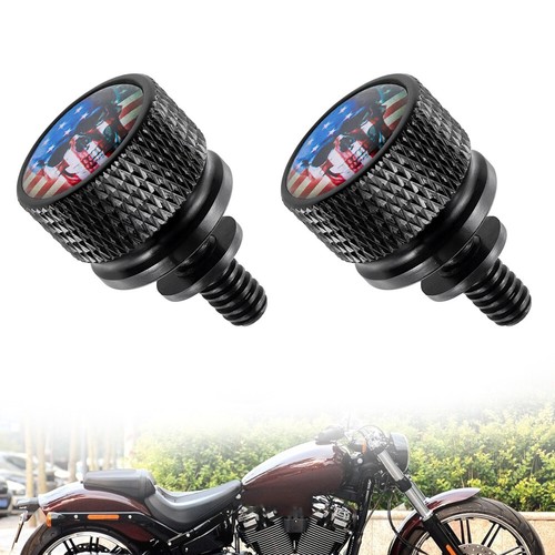 Knurled Fender Seat Bolt Screw black Fit For Harley 1996-23 Sportster Dyna - Picture 15 of 15