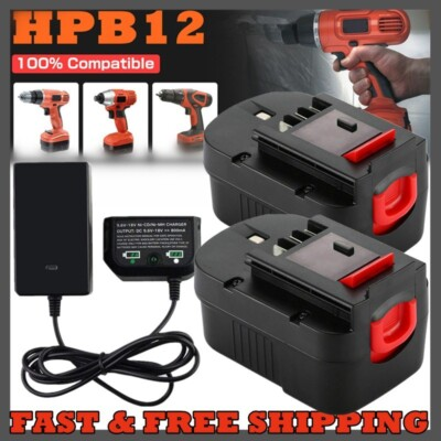#ad 2Pack HPB12 for Black and Decker 12V Battery or Charger Firestorm FSB12 FS120BX $20.00