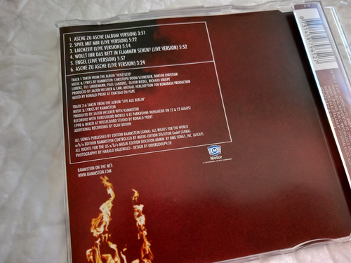 RAMMSTEIN - ASCHE ZU ASCHE / 6. TRACK AUSTRALIAN TOUR EP / 2001 *MEGARAR* - Imagen 3 de 4
