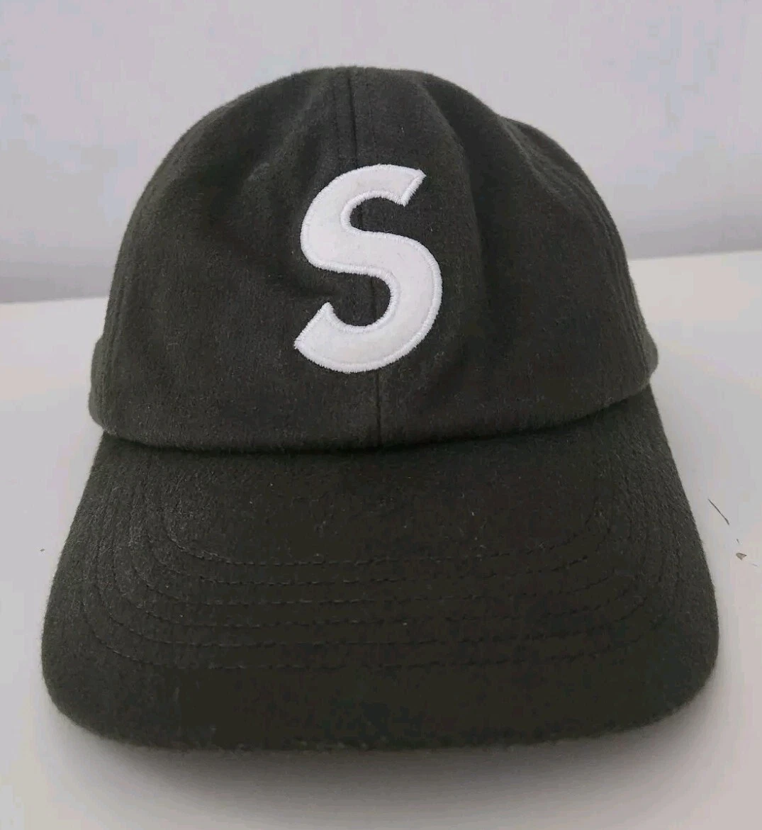 FW21 Supreme Loro Piana Wool S Logo 6 panel cap Olive Hat Italian Fabric
