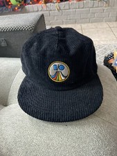Vintage Corduroy Black  baseball Hat Cap GOOGLE I/O Logo Geek IT Squad