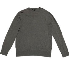 Banana Republic Knit Sweater Mens M Gray Casual Pullover Crew Neck Cotton Blend