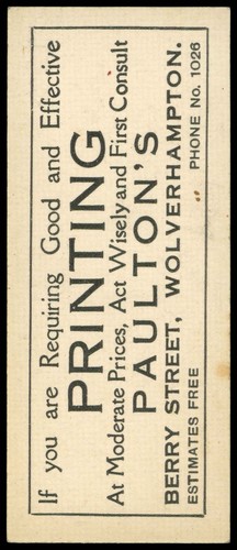 Paulton's - 'Wolverhampton Wanderers 1923-24 (B&W)' - J.P. O'Connor (1923) - Picture 2 of 2