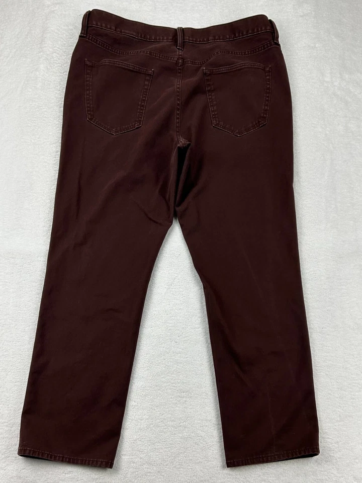 Pantalones de mezclilla Banana Republic Traveler calce ajustado para hombre 36x29 quemado ámbar 5 bolsillos preppy Foto 3 de 4