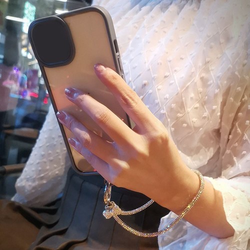 Glitter Phone Anti-lost Rope Bling Bling Wrist Strap Woman Girls - Photo 6 sur 12