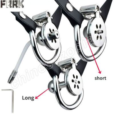 Stainless Steel Negative Chastity Cage Chastity Device Male Flat Locks Rings