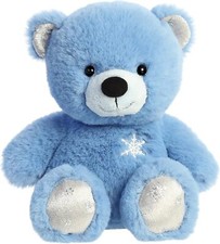 Aurora Holiday Bear Plush Stuffie Toys Winter Snowflake Stuffed Animal Gift