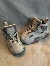 Nike Jordan True Flight GT~Wolf Grey Deadly Pink Sneakers~645071-018~Toddler 7C