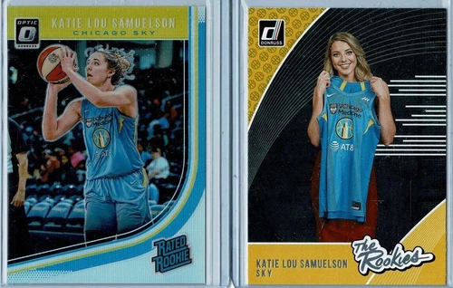 KATIE LOU SAMUELSON 2019 Panini Donruss WNBA Optic HOLO Prizm RC + Insert🏀FEVER