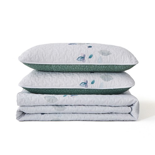Bohemia Floral Quilted Coverlet Patchwork Comforter Bedspread Set Rug Queen Size - Picture 207 of 207