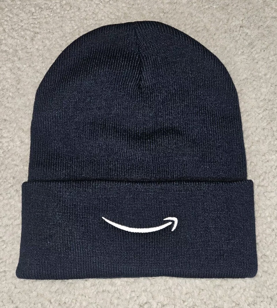 AMAZON Prime Blue/White Logo TECH COMPANY BEANIE Warm Winter