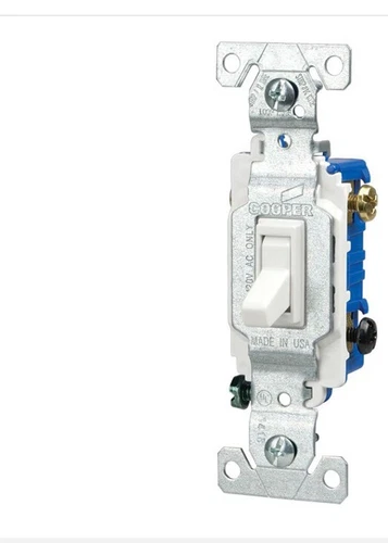 Eaton 1-Switch 15-Amp Single Pole 3-Way White Indoor Toggle Light Switch