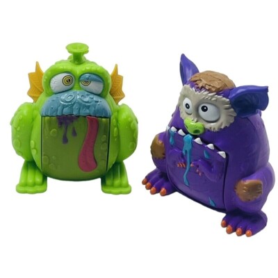 Freakiee Faces NermieeBags (コンプリート4体Set) Crate Creatures 2 Surprise Barf Buddies Gulp Figure Puke Pals