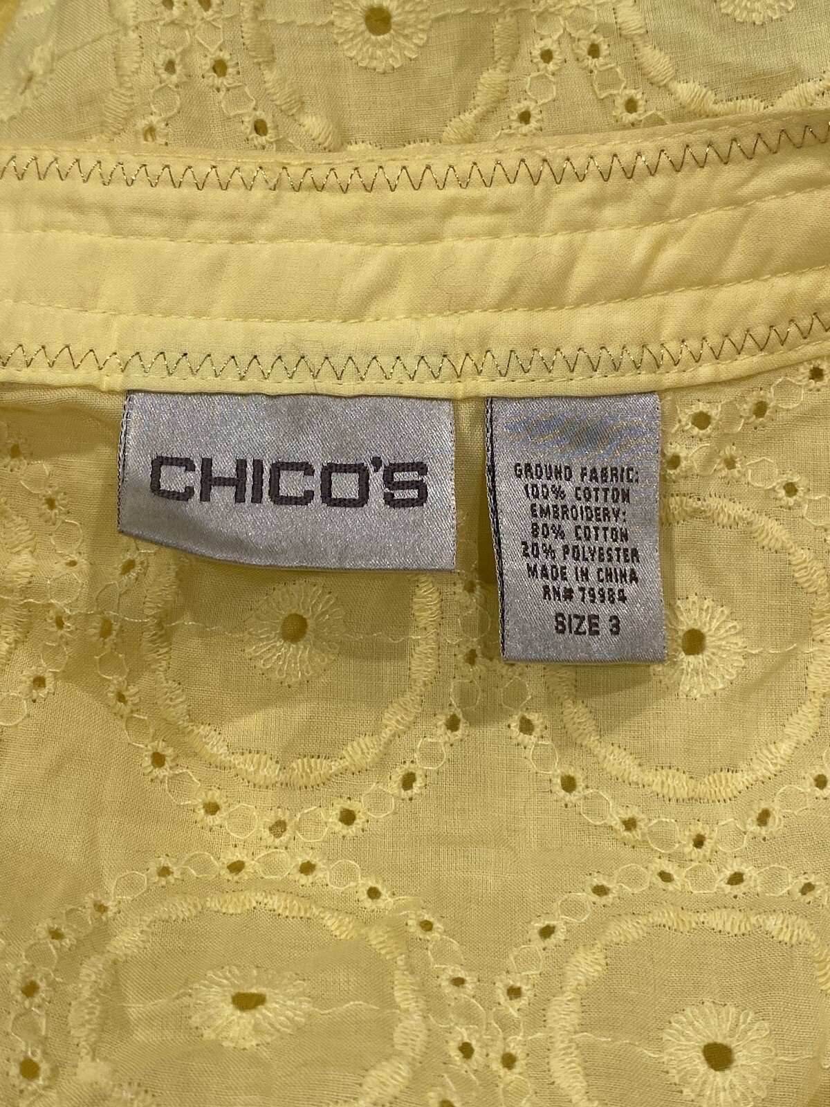 Chicos Yellow Button Down Light Weight Jacket - image 7