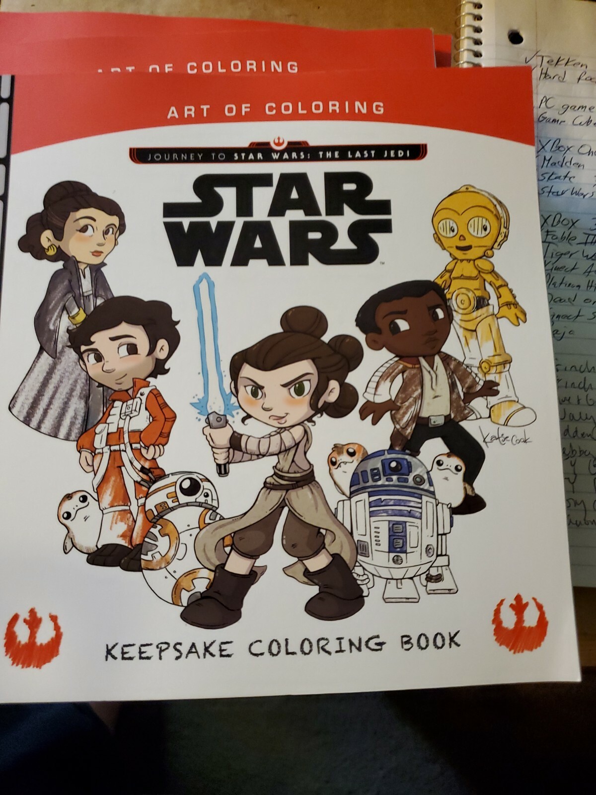 Art of Coloring Journey to Star Wars: the Last Jedi: Keepsake Coloring Book by Disney Books (2017, Trade Paperback)
