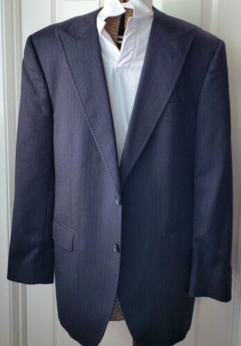 DOLCE GABBANA 100% VIRGIN WOOL 2 PIECE PINSTRIPE SUIT IN DARK GRAY-US 44/IT 54 - Picture 3 of 22
