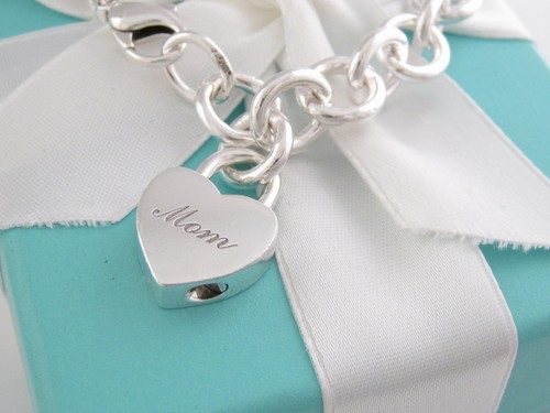 Silver Mom Padlock Charm Bracelet | eBay