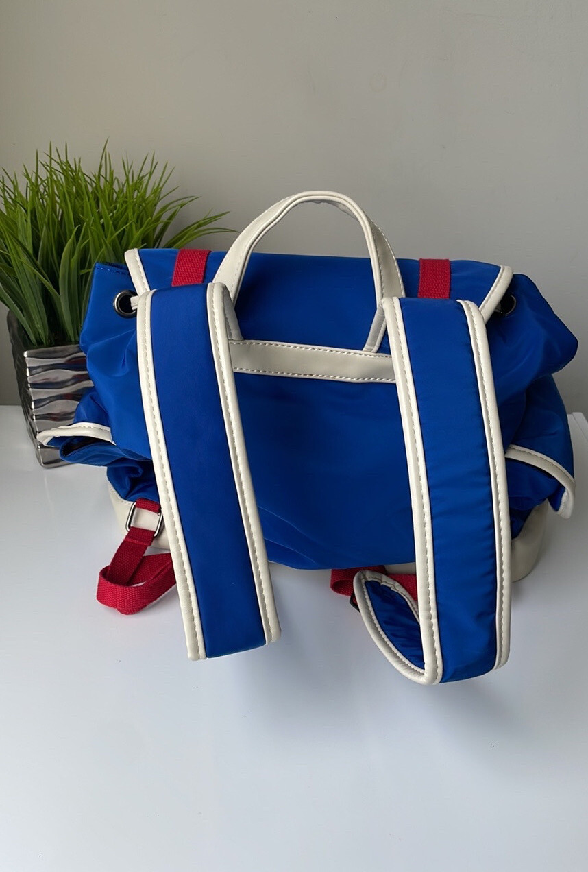 Carpisa Backpack Blue White Red Women’s Travel Bag image 2