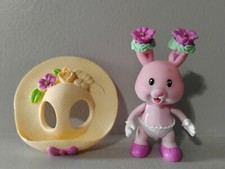 Vintage Tomy Tea Bunnies Playset Pink Sweet Azalea Bunny  Matching Hat