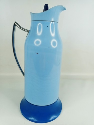 Vacuum Flask Vintage Blue Acme Jug Model No. 5 Rare Cork Stopper Picnic camping - Picture 5 of 10