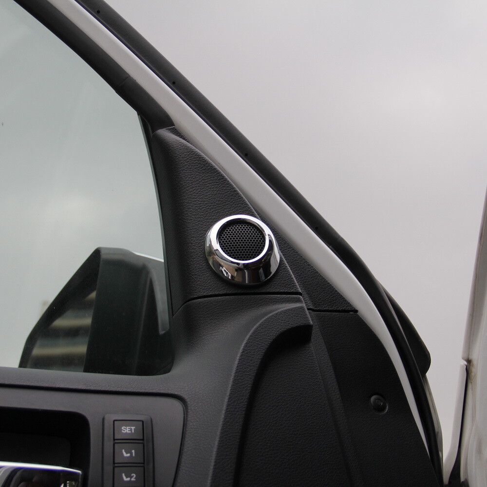 Chrome inner Front Door small speaker Cover trim for Toyota Tundra 2014