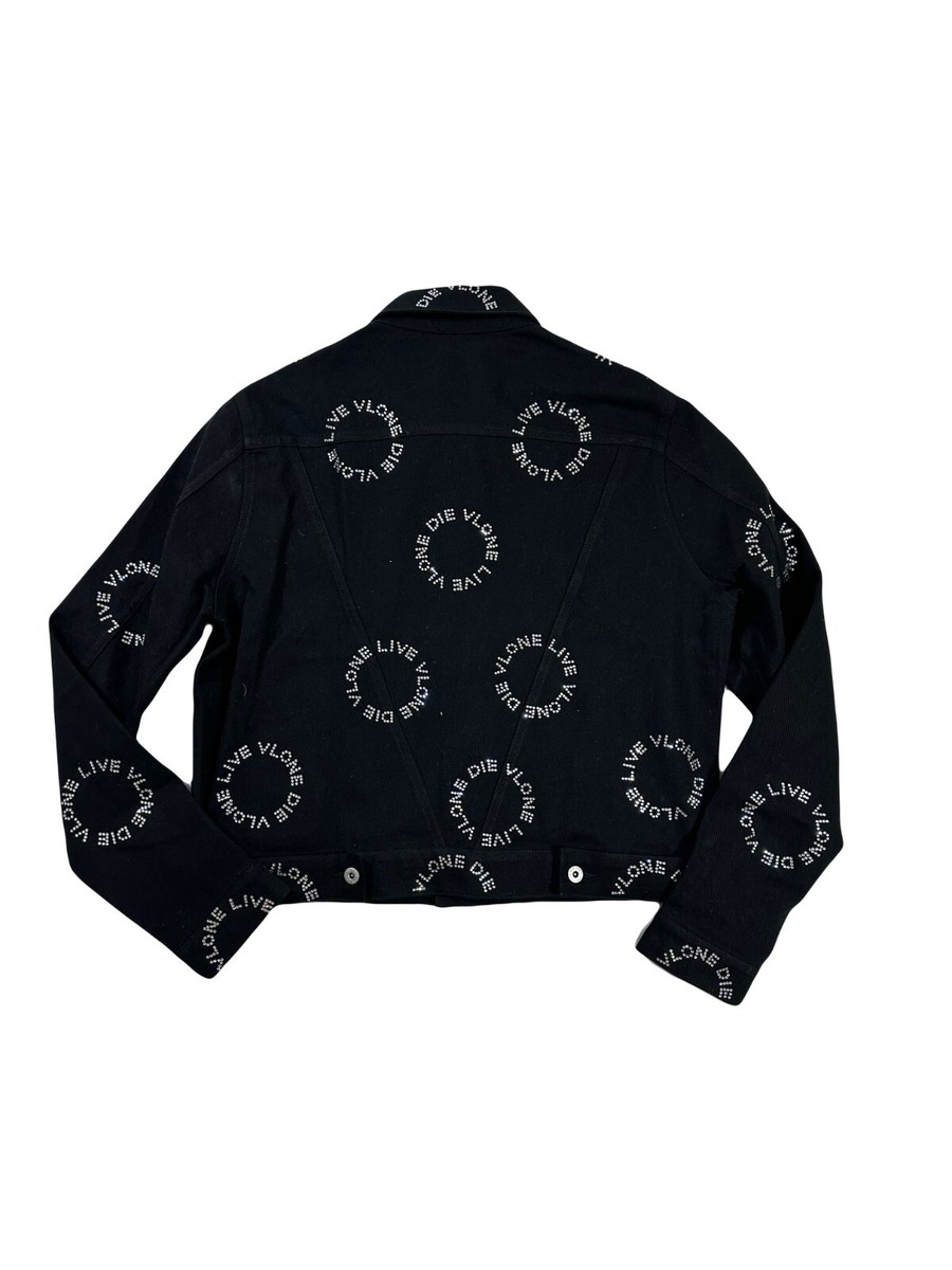 Vlone Rhinestone Black Denim Jacket Size Large | eBay