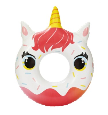 Unicorn Round Float Inflatable White Tube Pool Float By Bluescape