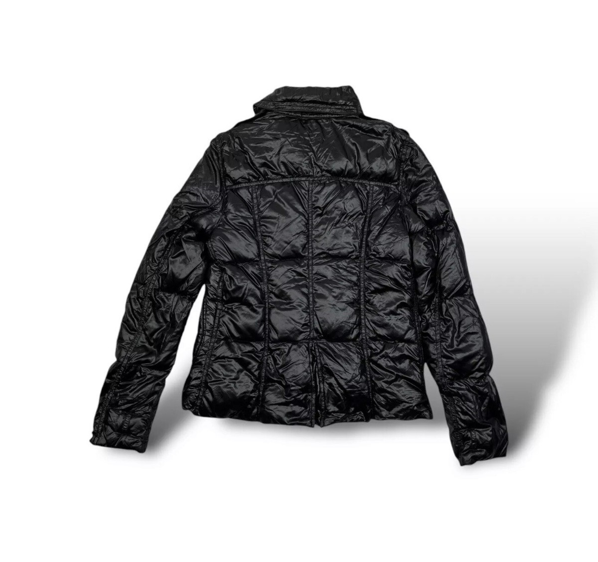 Burberry London Shiny Black Down Puffer Jacket Size ITA 40