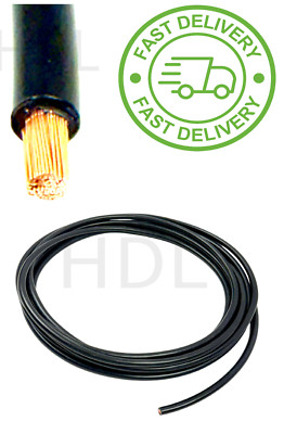16 mm DREIFACH BEWERTET SCHWARZ EINADRIGES BATTERIEKABEL HI-FLEX INVERTER SCHWEISSEN STARTER