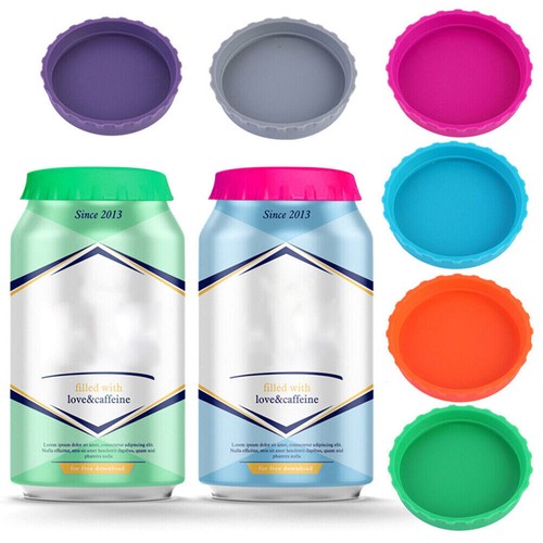 6PCS Silicone Soda Can Saver Lid Soda Can Covers for Beer Can Drink Covers AL - Picture 11 of 19