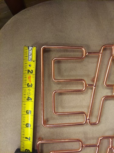 2 Martha Stewart Untersetzer "Essen" gut zum Servieren verkupferter Stahl 6"×10" - Bild 3 von 5